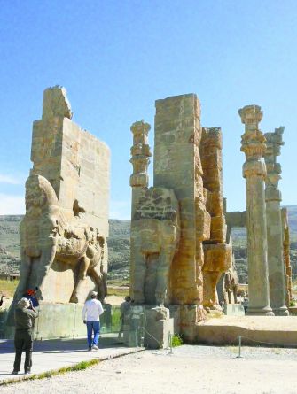 Still Standing:
 Persepolis, in Southern Iran, built by Darius the Great in the Sixth Century B.C.E. was the ceremonial capital of the Achaemenid Empire.				